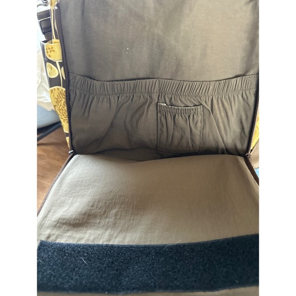 Petunia Pickle Bottom Boxy Diaper Bag Tote Convertible Brown Floral Print Padded - Picture 8 of 12